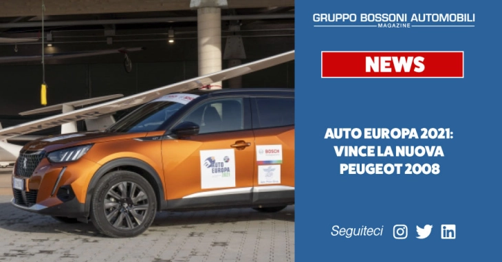 Nuova Peugeot 2008 vince il premio Auto Europa 2021